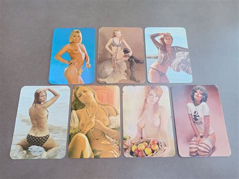 Nude Pin Up Set Of 7 Pocket Calendar Pin Up Art Erotic Etsy