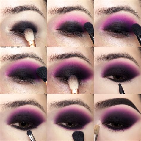 Purple And Black Smokey Eye