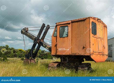 digger stock image image  obsolete steel antique