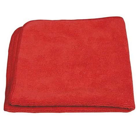 MicroFiber Terry Towel 16 X16 Red 12 Pack