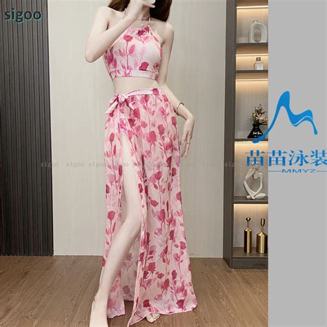 女款比基尼現貨 bikini 比基尼 分體泳衣 女 三件式 韓國性感溫泉網紅度假新款泳裝 女 蝦皮購物