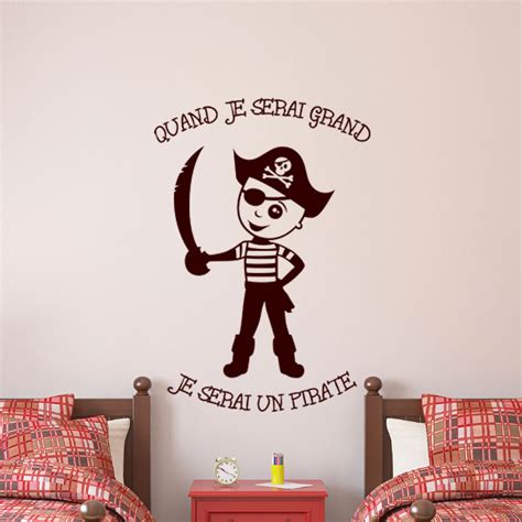 Quand Je Serai Grand Je Serai Un Pirate Wall Sticker Quote Wall