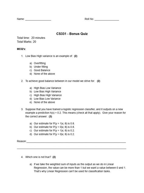 Bonus Quiz | PDF