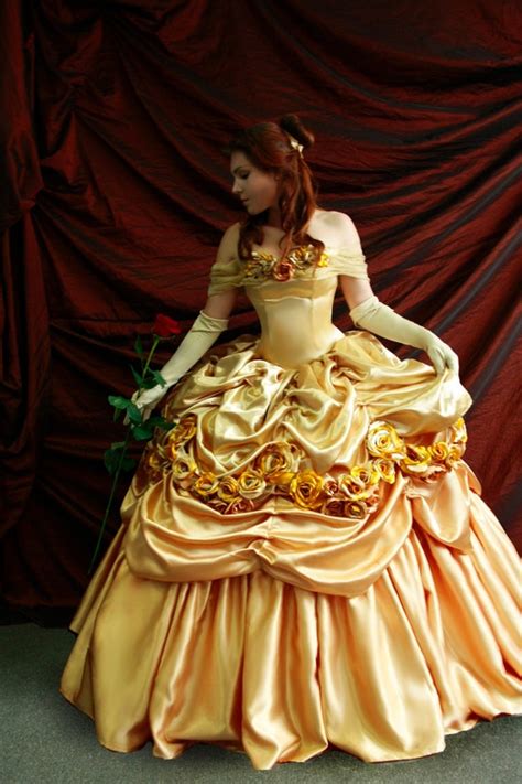 Belles Gold Dress Costume Adult Belle Cosplay Costume Etsy