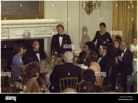 Jimmy Carter And Rosalynn Carter Host State Dinner In Honor Of