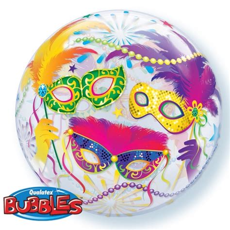 Masquerade Bubble Luftballon Zu Karneval Ohne Helium Ballongas