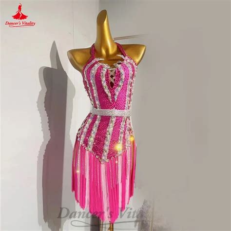 Vestido Personalizado De Dan A Latina Para Mulheres Traje De Treino Rumba Cha Cha Vestidos De