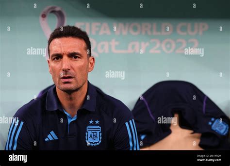 Lionel Scaloni Responsable Argentin Lors Du Match De Demi Finale De