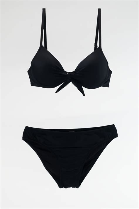 TooHot Siyah Push up Destekli Fiyonklu Alt Üst Bikini Takım Fiyatı Yorumları