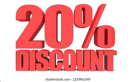 20 Percent Off 3d Sign On Stock Illustration 1233961549 | Shutterstock