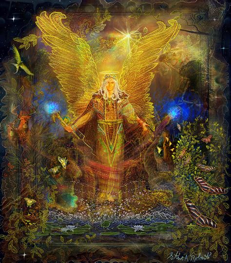 Archangel Michael Angel Tarot Card Painting By Steve Roberts Pixels