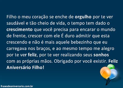 Parabéns, Filho! - Frases de Aniversário