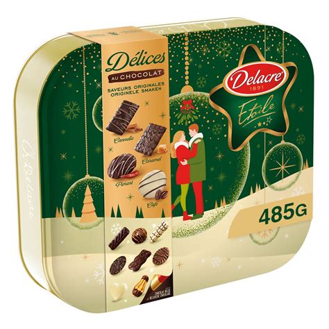 DELACRE Etoile Déciles au chocolat saveurs originales 485g pas cher