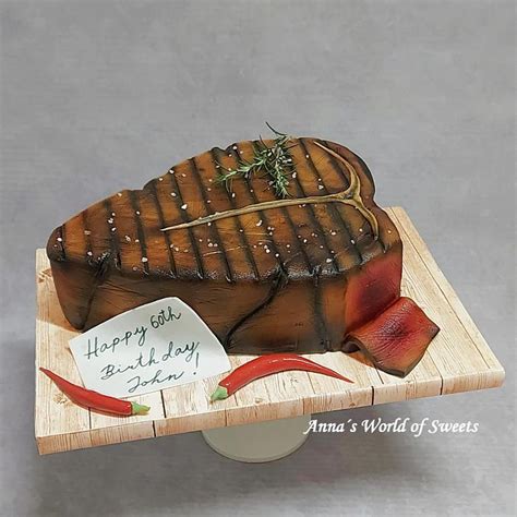 Steak Cake Decorated Cake By Annas World Of Sweets Cakesdecor