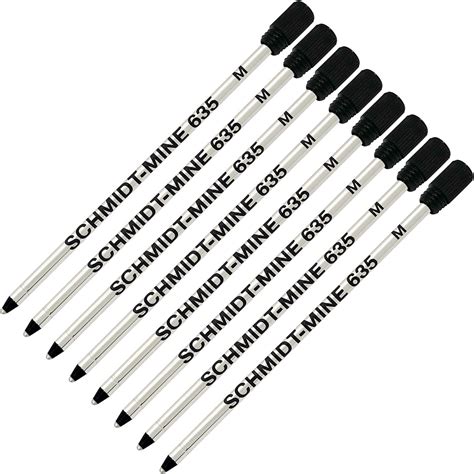 Schmidt Lot de 8 recharges pour stylo à bille 635M ISO 12757 2D D1