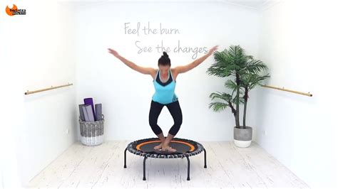 Rebounder Workout Mini Trampoline Workout Barlates Bounce Cardio Sculpt Youtube