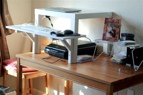 Ikea Lack Table Hack Standing Desk Do It Yourself