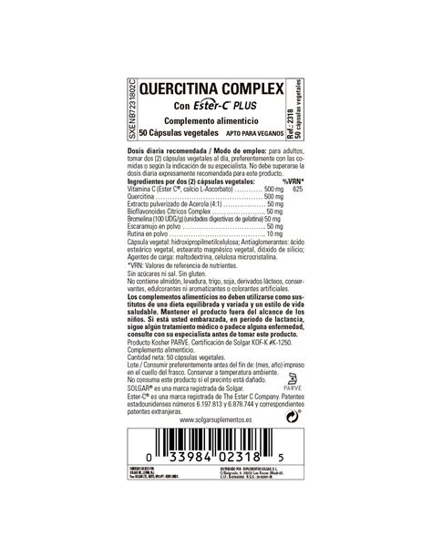 Compra Solgar Quercitina Complex A Precio De Oferta