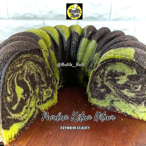 pandan ketan hitam butter cake