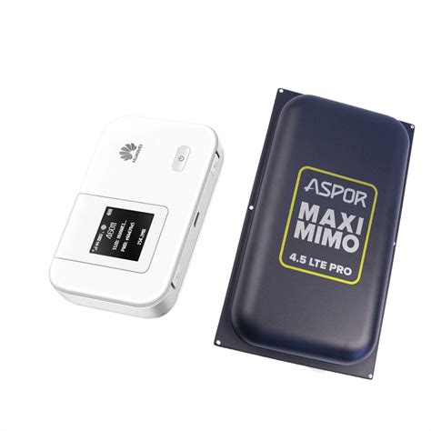 Комплект роутер Huawei E5372 4G LTE + панельна антенна ASPOR MAXI MIMO ...