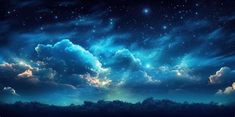 Premium Photo | Night sky with clouds background