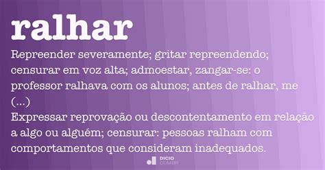 O Que Significa Ralhar