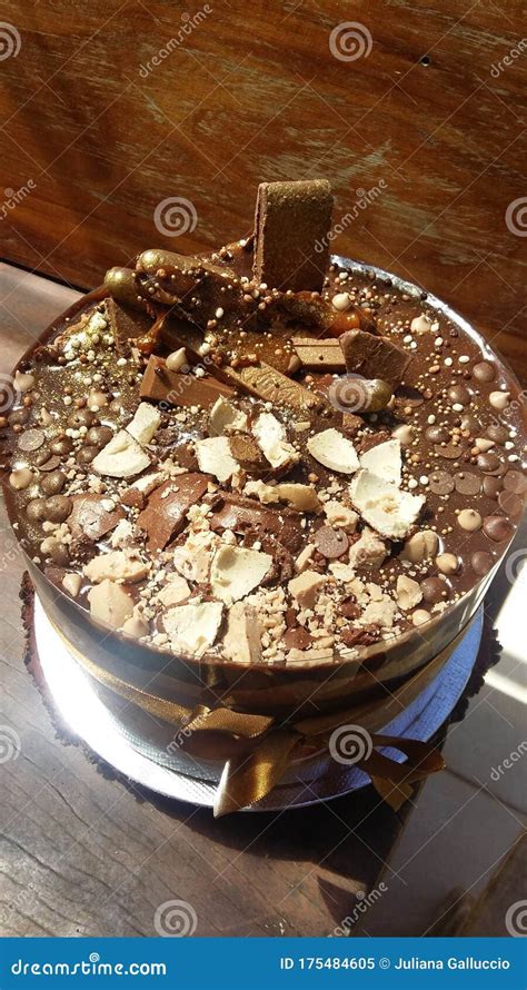 Chocolate Naked Cake Stock Image Image Of Meal Dairy