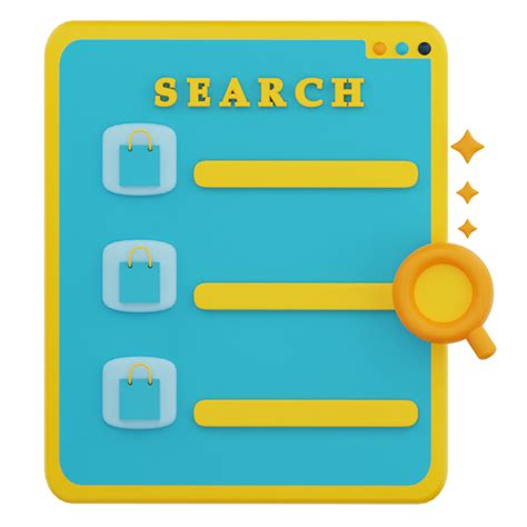 3d search shopping list 18868633 PNG