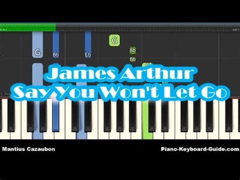 James Arthur Say You Won T Let Go Piano Tutorial Easy Chords