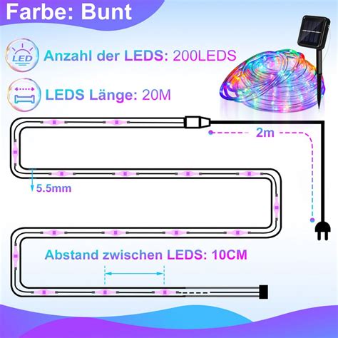 Jopassy M Solar Lichterkette Lichtschlauch Kaufland De