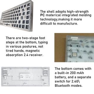 Feker Jjk T Layout Kit Wireless Mode Hot Swap Mechanical Keyboard Compatiable Shopee