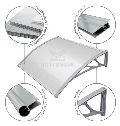 Outdoor Rain Shelter Plastic Polycarbonate Canopy And Waterproof Window
