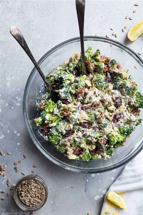 Easy Mediterranean Low Carb Broccoli Salad | Food Faith Fitness