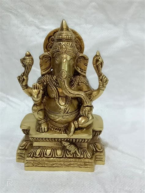 Golden Brass Ganesha Statue Temple At Rs 2600 In Aligarh ID