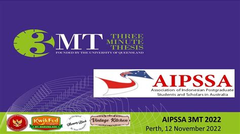 THE AIPSSA 3MT COMPETITION 2022 ANINDITA HARDIANTI THE UNIVERSITY