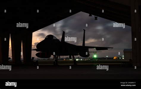 EIN US-AMERIKANISCHER Air Force F-15C Eagle der 67. Kampfstaffel parkt ...