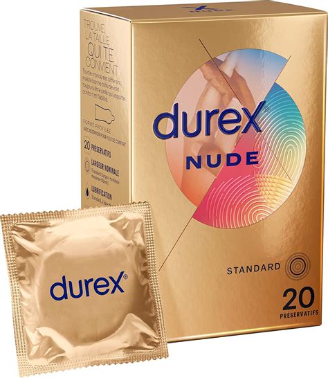 Durex Nude 20 Préservatifs pour Homme Ultra Fins Taille Standard Amazon fr Hygiène et Santé