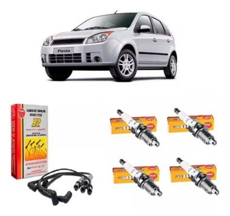 Kit Jogo Cabo E Velas Ford Fiesta 1 0 8v Flex 2008 Ngk Parcelamento