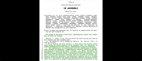Whats In Bill A S Nys K Sex Ed Mandate Explained