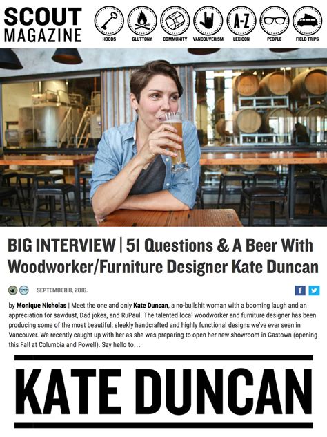 Kate Duncan Hardwood Furniture Designermaker