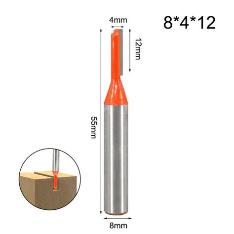 Set De Freza Tige Drepte De 8 Mm 3 Buc Fraise à Rainurer Fraise à Bois