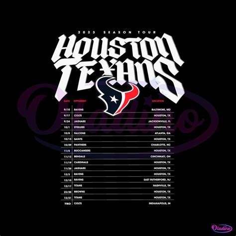 Houston Texans Schedule Rock Svg Graphic Design Files Oladino