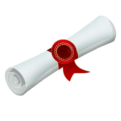 realistic folded graduation diploma certificate illustration folded