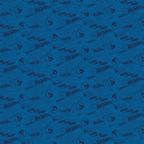 Hot Wheels Fabric Dare To Be Rad In Blue Premium Quality Cotton