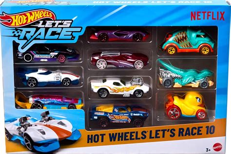 Amazon Hot Wheels Toy Cars Trucks Lets Race Pack Set Of Scale Vehicles From