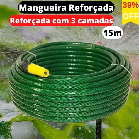 Mangueira De 15 Metros - Mangueira Reforçada de 15 metros | Shopee Brasil