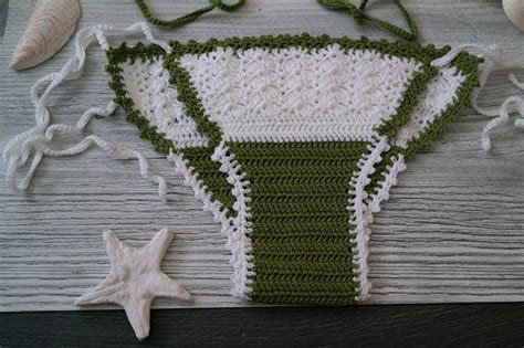 Crochet Bikini Sexy Bikini Two Piece Swimsuit Boho Etsy