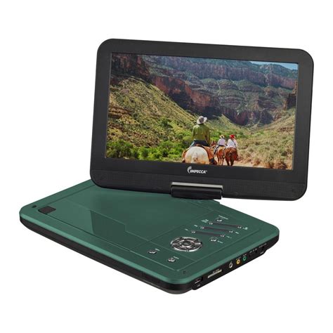 Portable DVD Player with 10.1 inch Swivel Screen - Teal