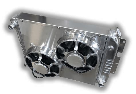 1967 - 1969 Camaro Aluminum Radiator - DUAL HPX FANS + ALUMINUM SHROUD