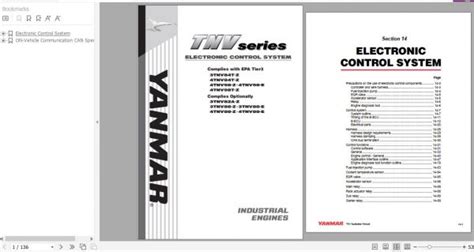 Yanmar Industrial Engines Tnv Series Electronic Control System Dtnv